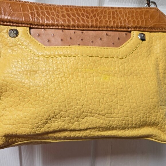 Henri Bendel Snake Yellow Multi E-Z Girl Shoulder Bag - Picture 4 of 13